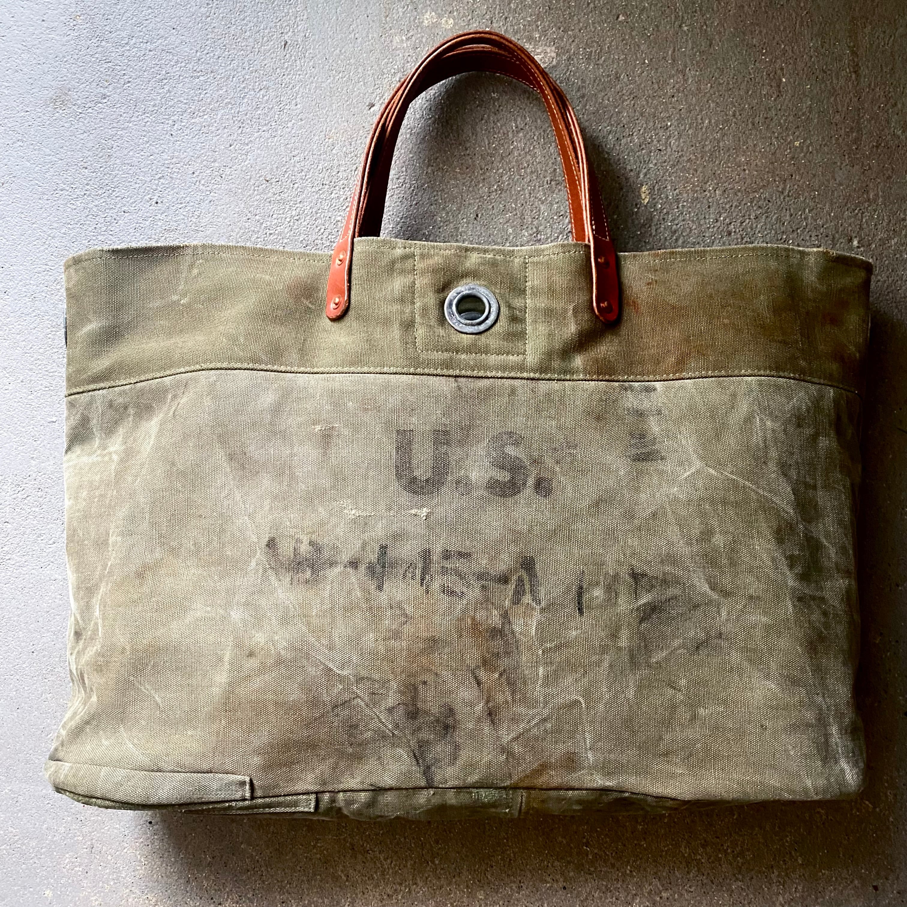 40's U.S. Military Two-Tone Vintage Tote Bag | PPF vintage & remake
