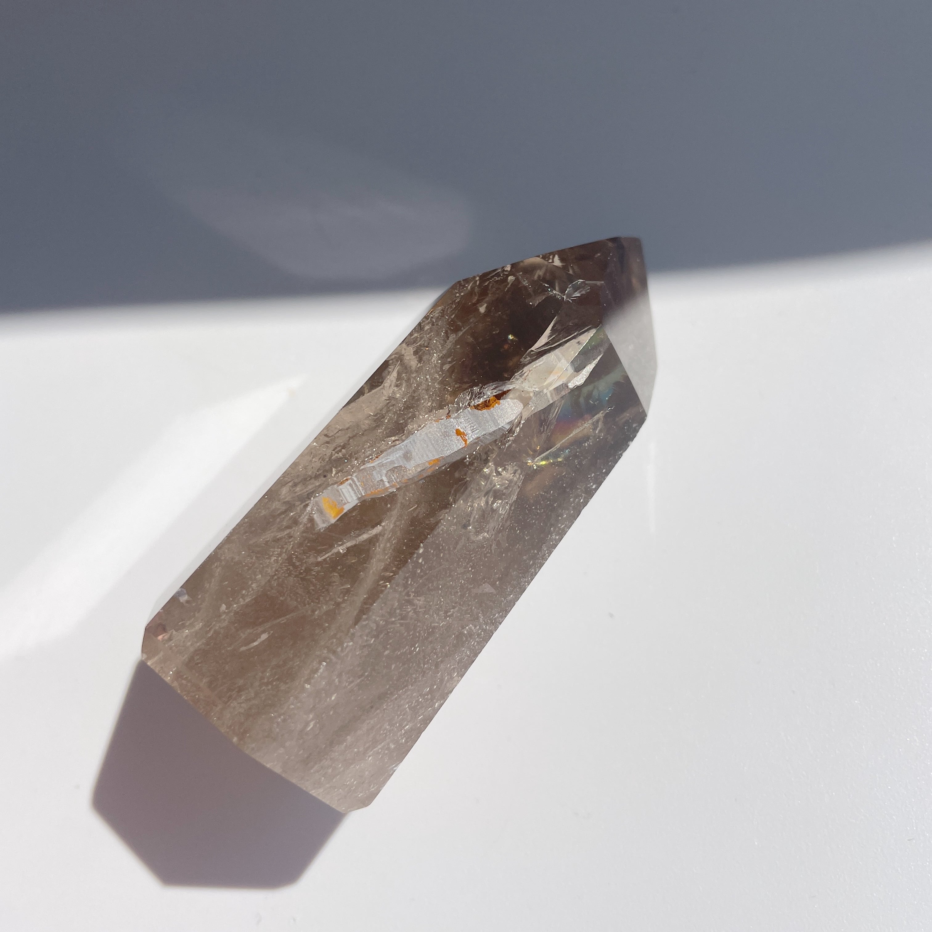 スモーキークオーツ タワー 虹入り】 虹入り◎スモーキークォーツ