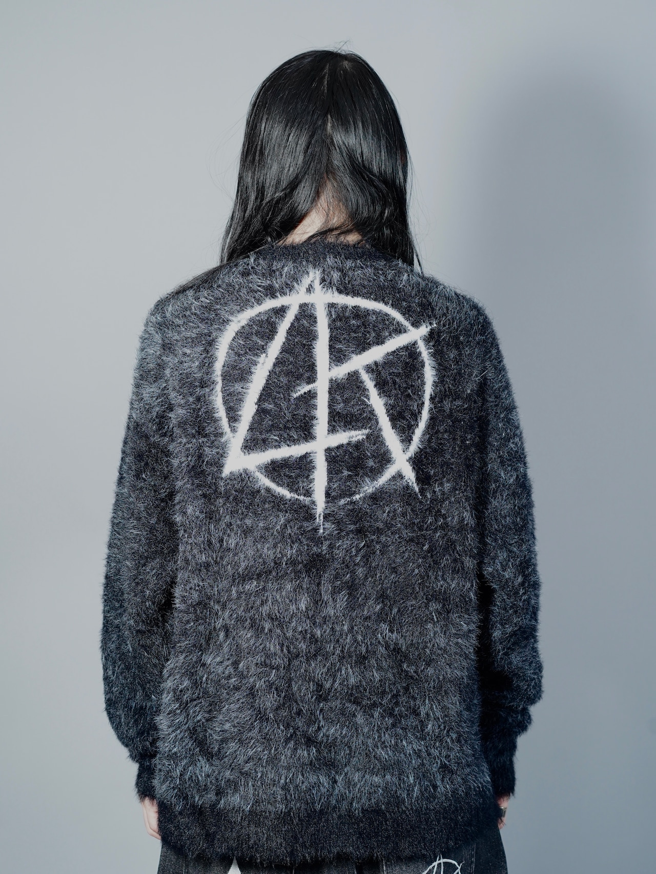 【LOVE KILLER】Graphic logo mohair knit
