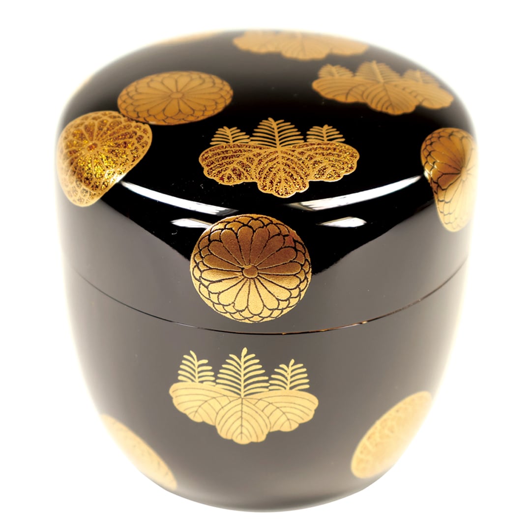 田中宗凌 作 楓に流水蒔絵中棗（立上り楓蒔絵） | 茶道具 浜田