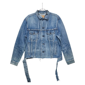 バレンシアガ 18SS LIKE A MAN JACKET クラッシュデザイン デニムジャケット サイズ34 493606 インディゴ ブルー コットン メンズ BALENCIAGA 【中古】
