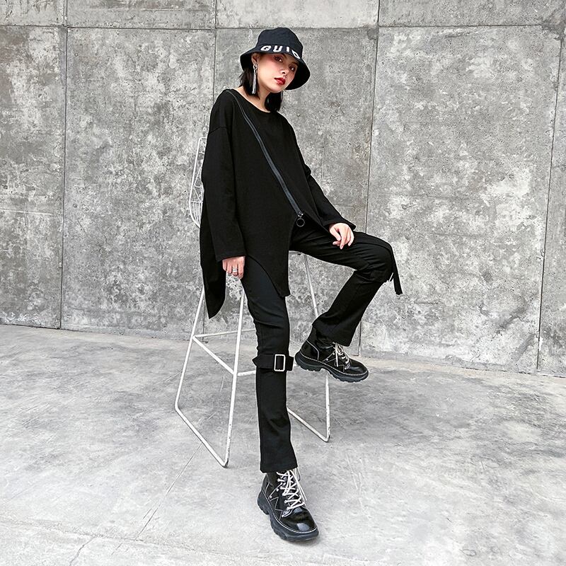 パンツ スプリングハイウェストウェストダーク 大きめサイズ 春物 ラブタオタオダレンハウス82869991992