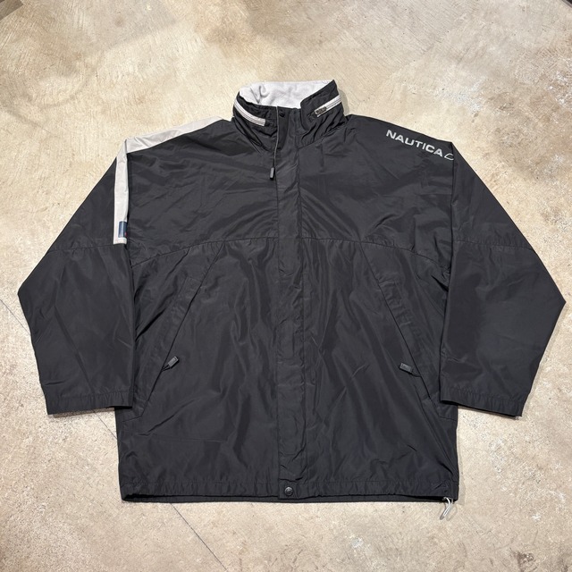 NAUTICA NYLON F/Z BLACK JACKET