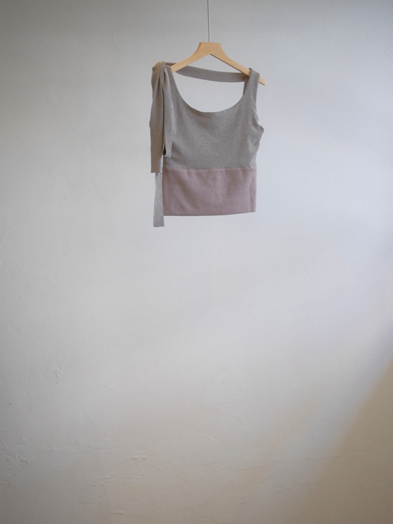 Multi Way Tie Tank Top / BEIGE × BROWN - 5