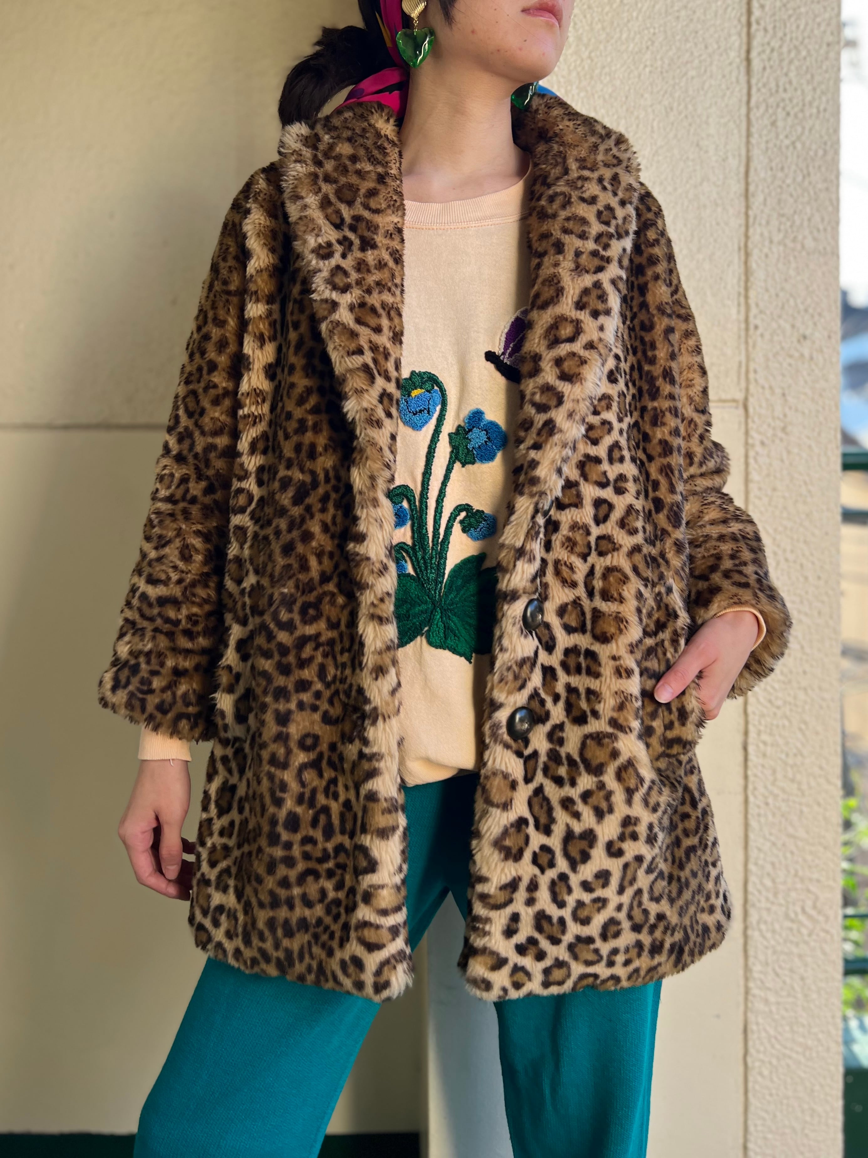 Vintage leopard fake fur coat ( ヴィンテージ レオパード フェイク 