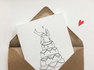 カード　　Noces d'oiseaux 　"小鳥さんの結婚式"