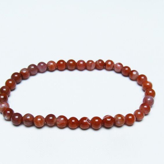 ナンホーンアゲート ブレスレット 5mm 南紅瑪瑙 ブレス 一点物 メール便可 [M便 1/10] 111-42214