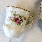 リモージュ　フリルがかわいい薔薇コーヒーカップ＆ソーサー Limoges 12twbc4