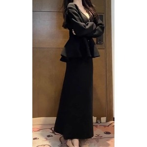 【Set-up】Peplum Tops & Skirt 502384