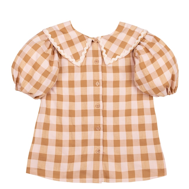 MIPOUNET／SIENNA VICHY COLLARED BLOUSE