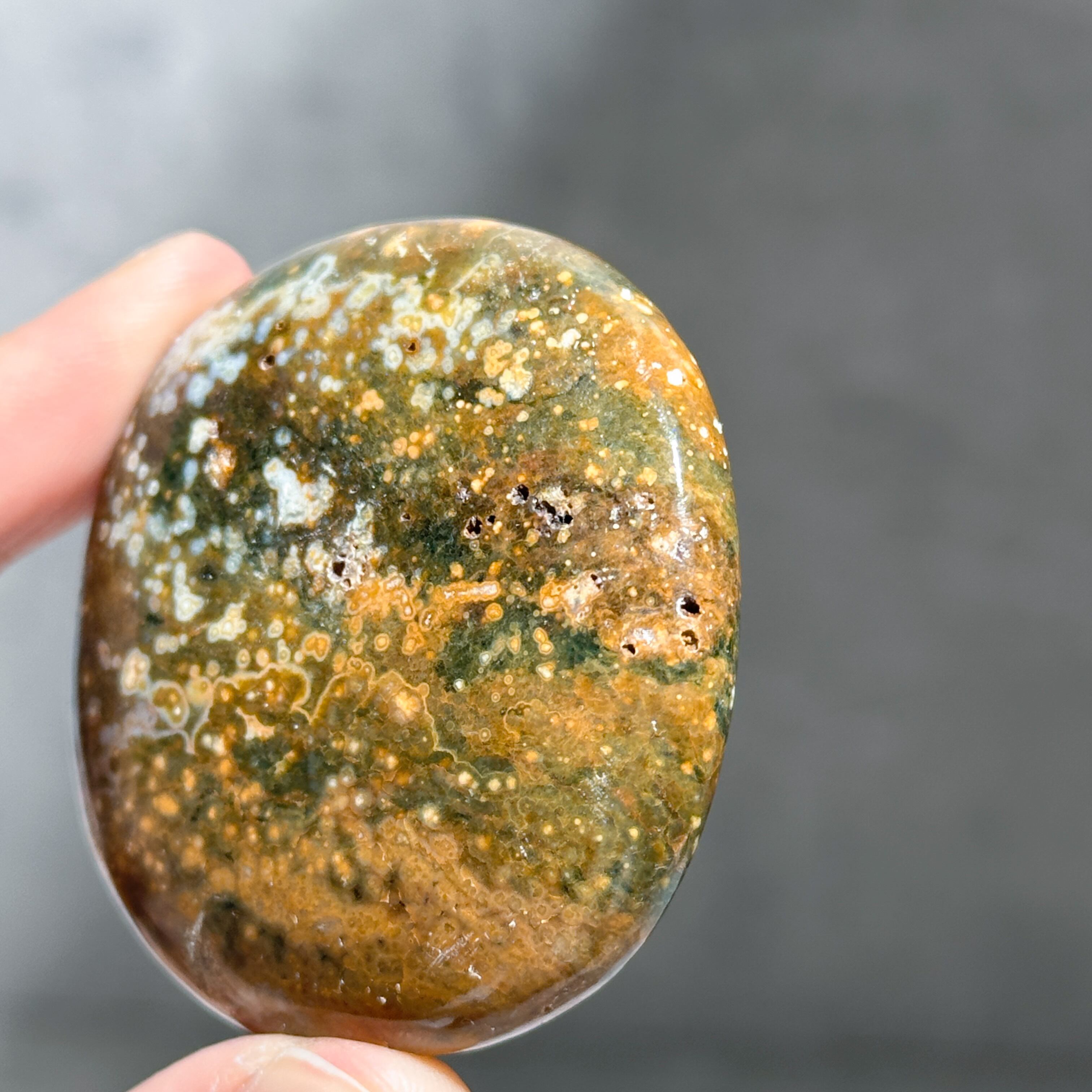 オーシャンジャスパー パームストーン52◇ Ocean Jasper ◇天然石
