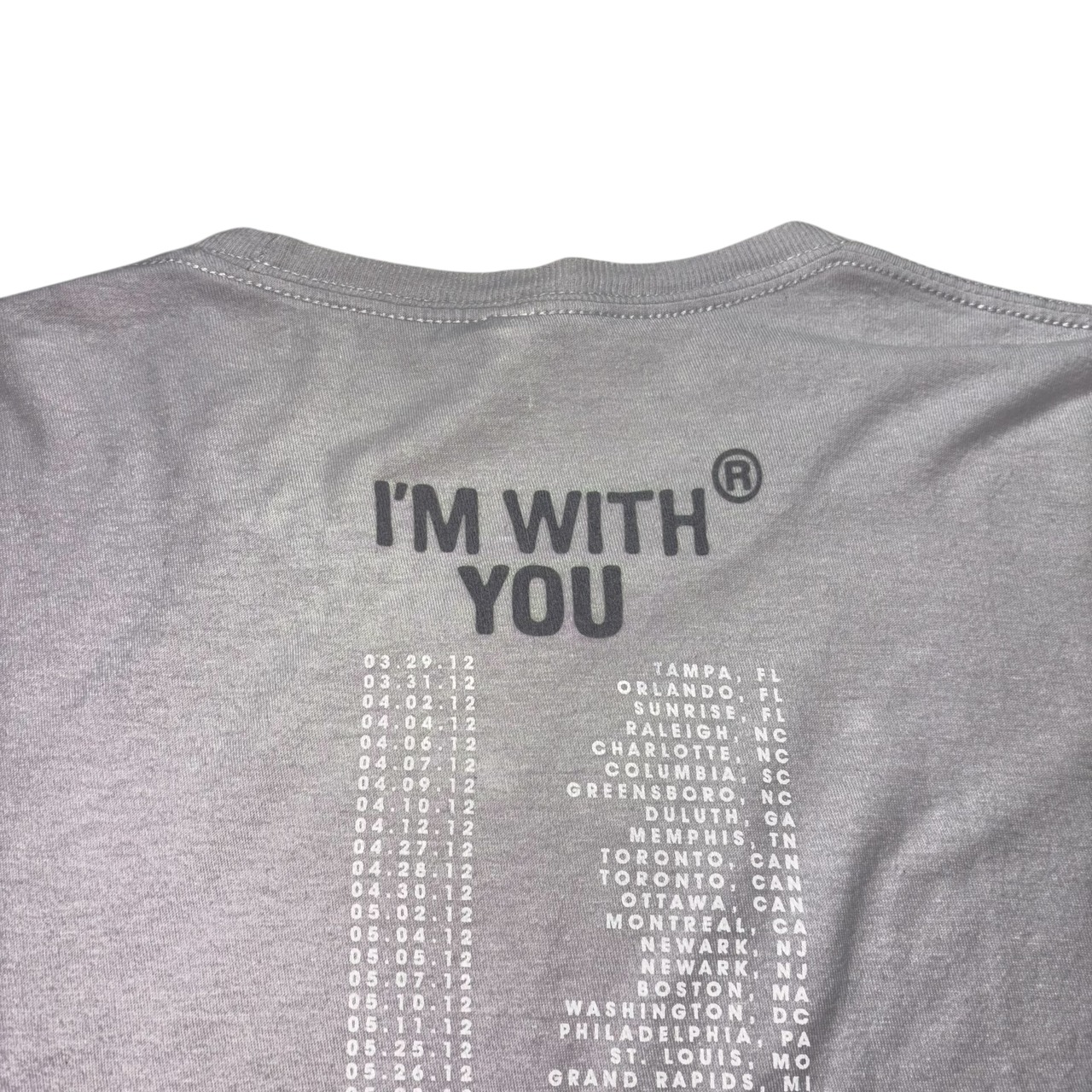 2011’s RED HOT CHILI PEPPERS music tour tee “I’M WITH YOU”