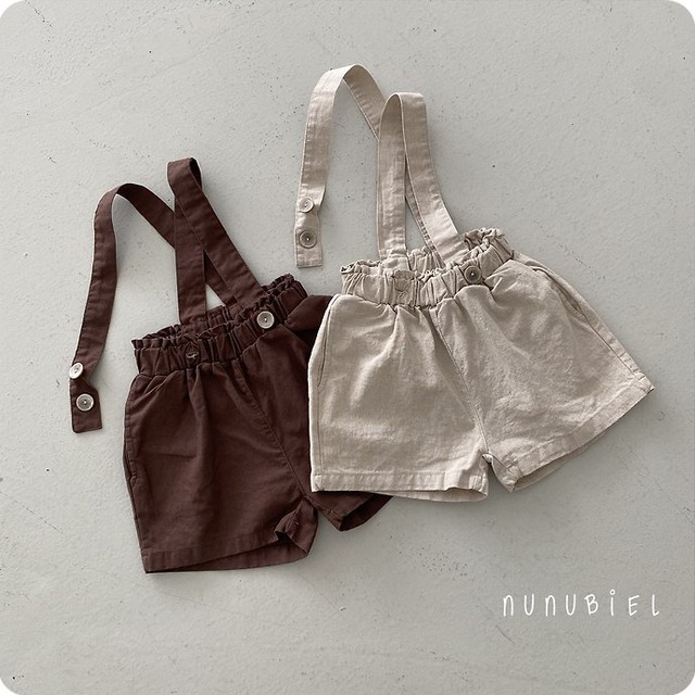 【取寄】nunubiel｜cool suspender pants｜クールサロペットパンツ｜XS-XL｜kids｜26 summer