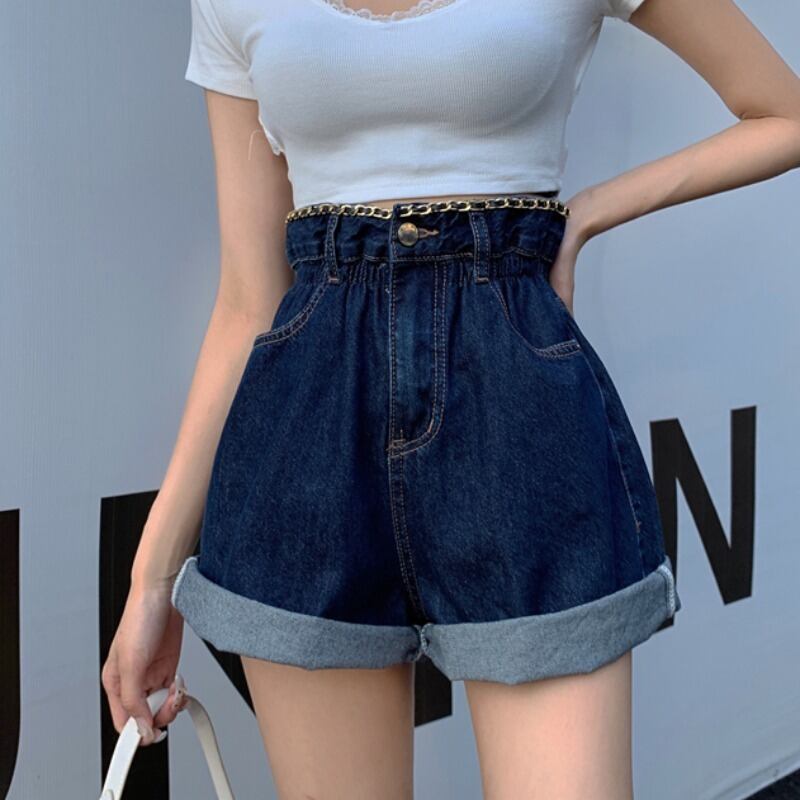 スタイルスタンダードショーツ ハイウェストウェストルーズワイドレッグパンツ レディース レトロ ブルマー ワイドパンツ ハンチェンe29123755279