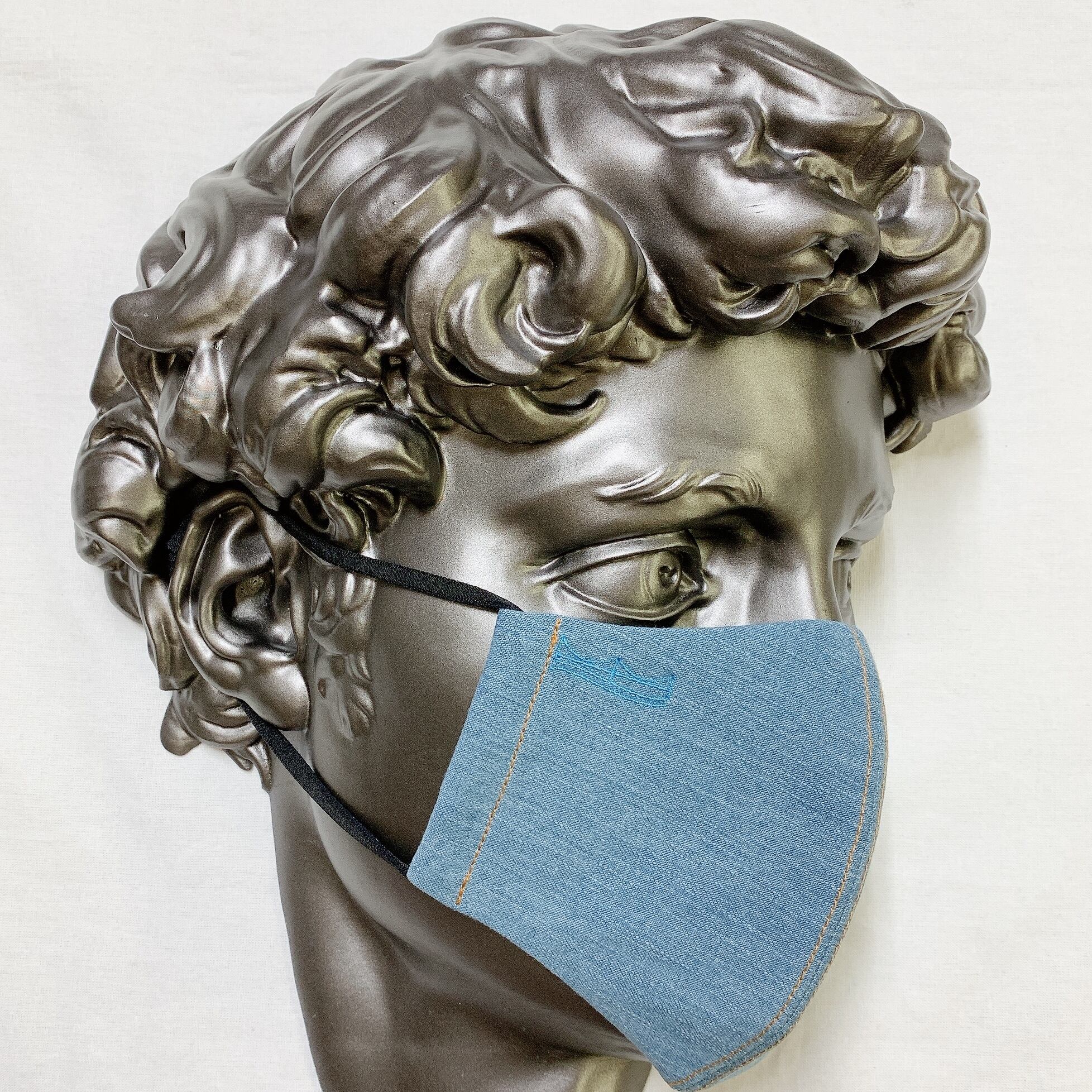 Myデニム(D18)】サックス≪デニムマスク≫ KOJIMA MASK | 日本製布