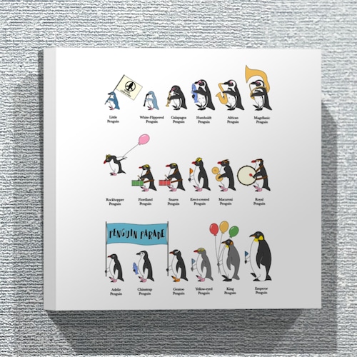 ペンギンパレード　ファブリックパネル