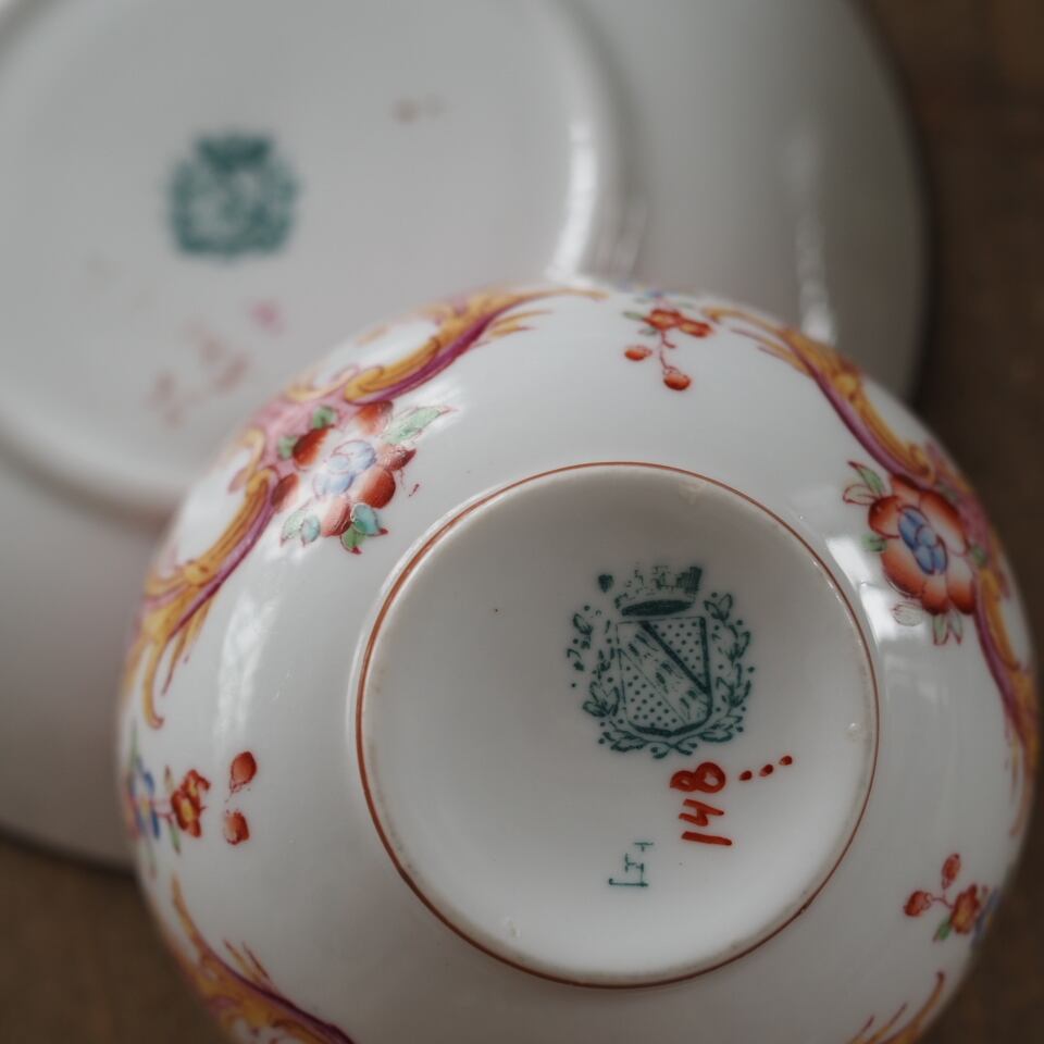 フランスアンティーク サルグミンヌ ミントン ピンク148 カップ