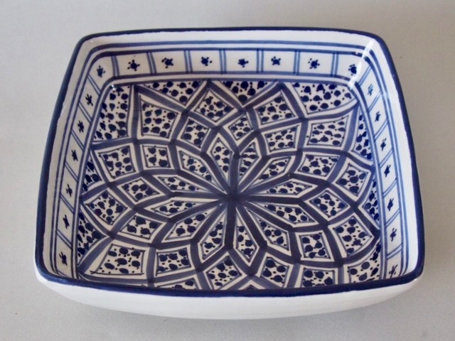 TUNISIA - SLAMA POTTERY PLATE (M)  - Square A