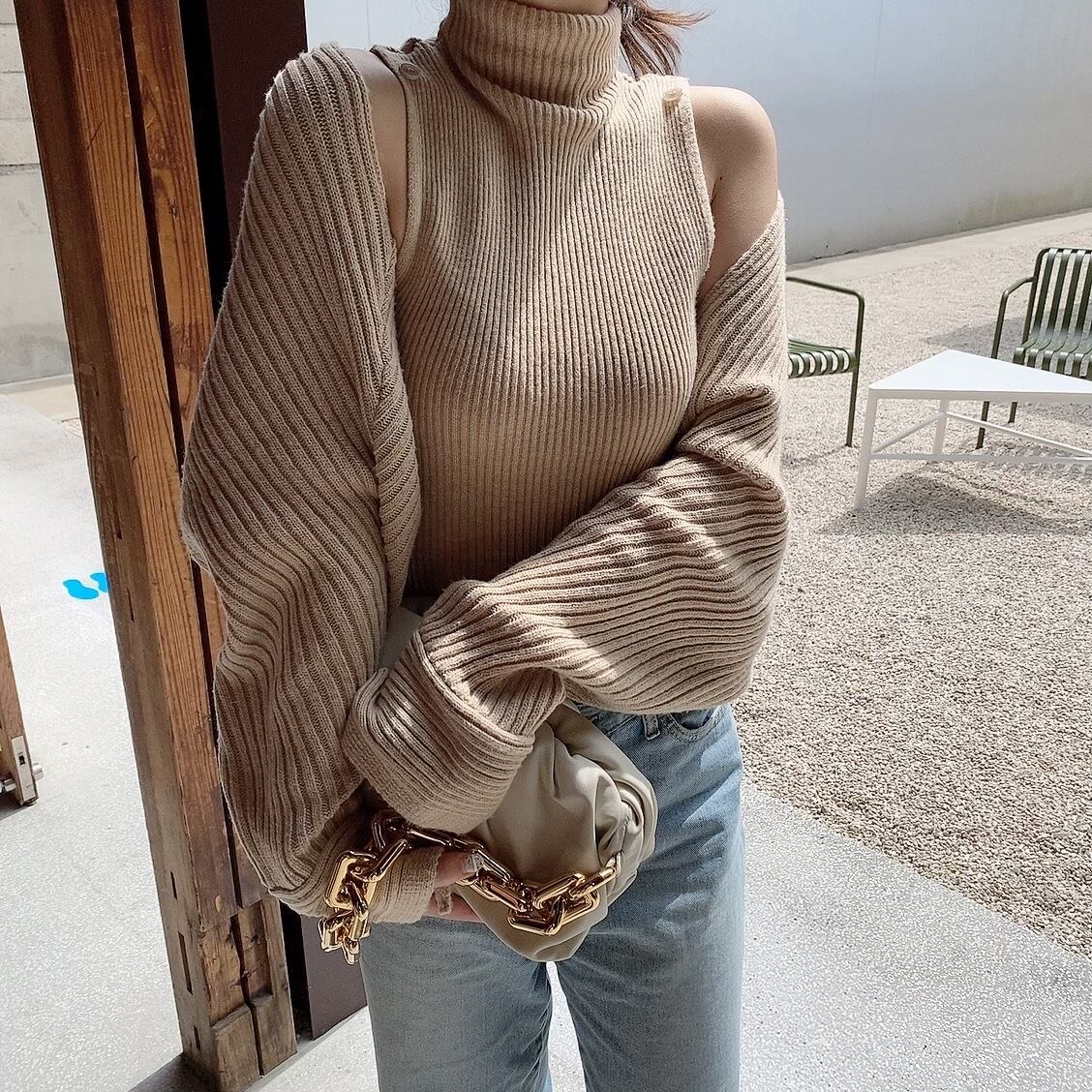 Combi bolero knit /beige(10月中旬〜下旬頃発送予定)
