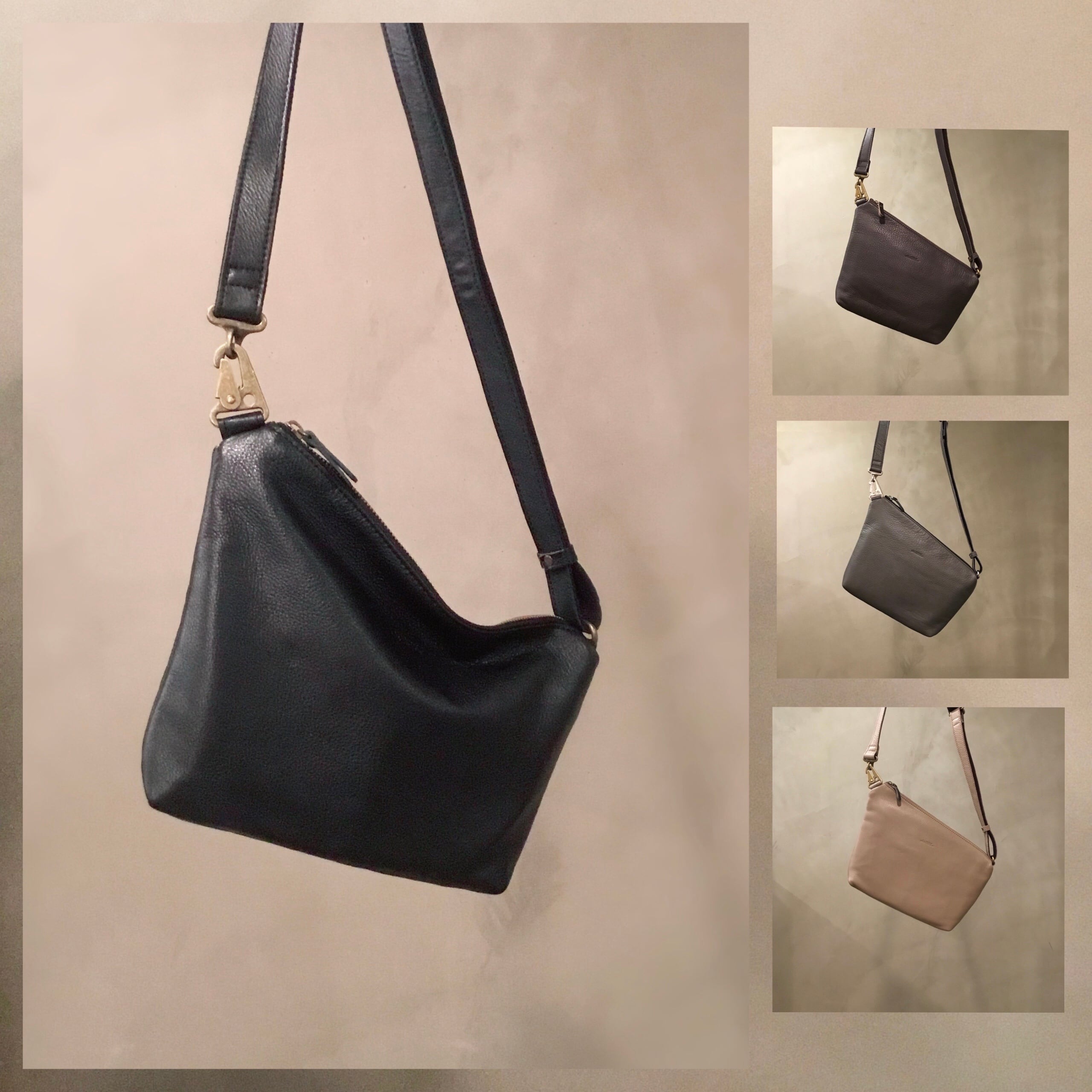 三角金具の変形サコッシュミニショルダーバッグ。 | -LESS (レス) 革鞄