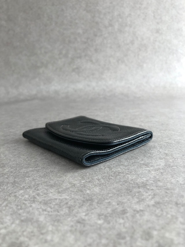 CHANEL シャネル 財布 ブラック ココマーク キャビアスキン コインケース vintage ヴィンテージ オールド 5byxkp