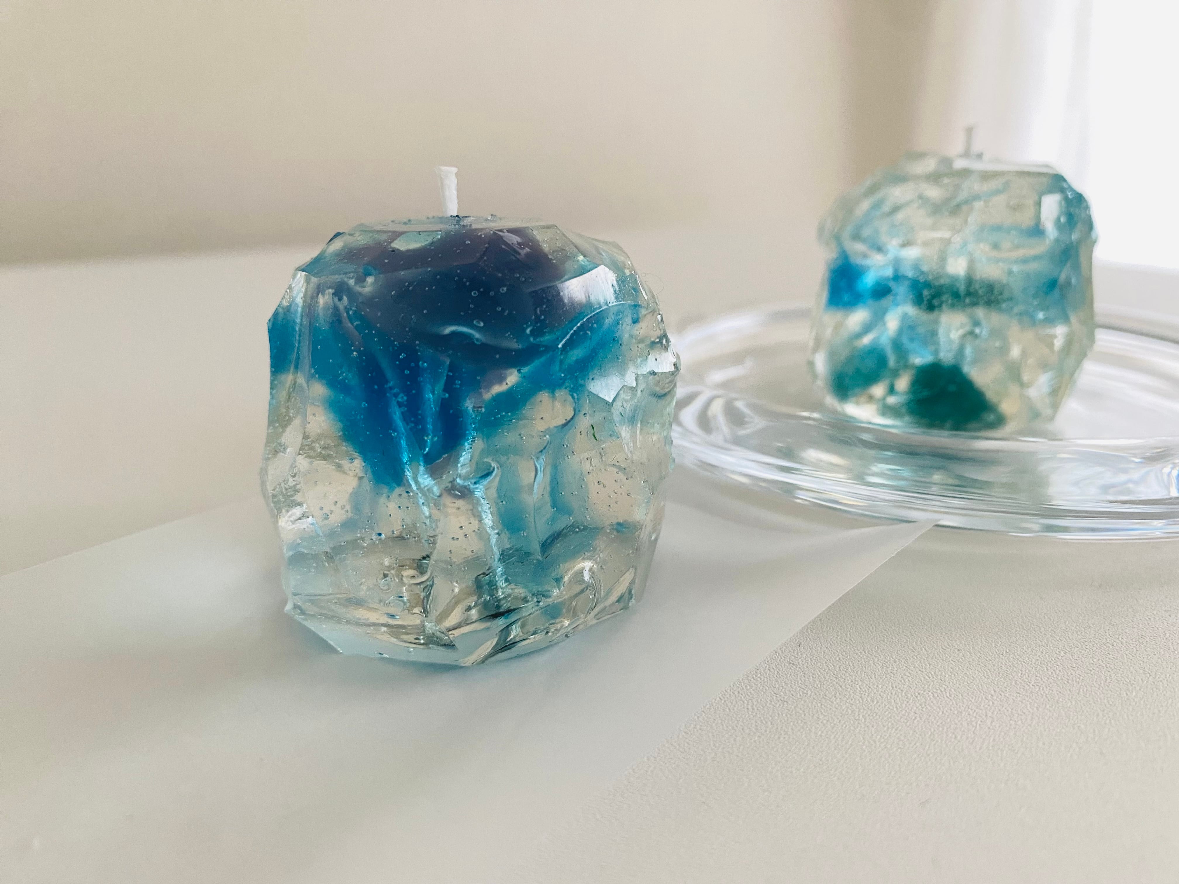 ブルーベリーゼリーキャンドル blue berry jelly candle ブルーカラー