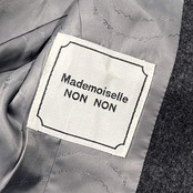 上下 Mademoiselle NON NON マドモアゼルノンノン セットアップ GUABELLO SUPER 120'S イタリア生地 カシミヤ混 ウール ジャケット スカート スーツ M/グレー系