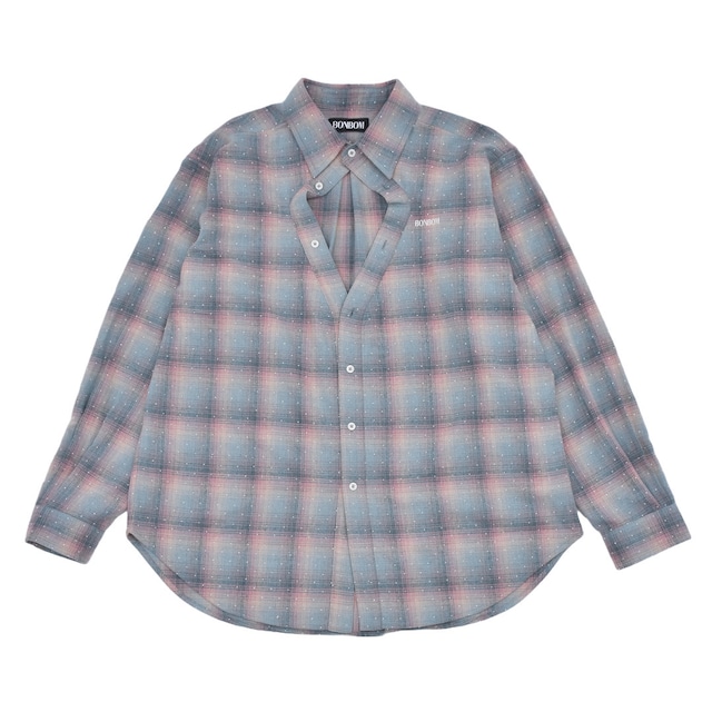 【BONBOM】TWIST-PLACKET SHIRT