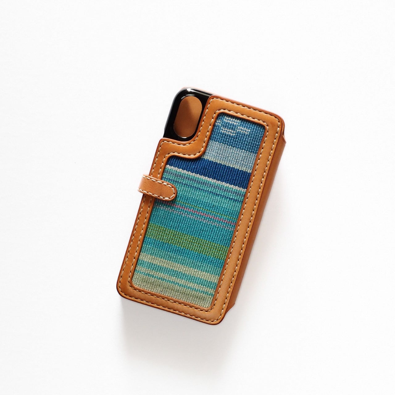 ミンサー織 スマホケース手帳タイプ DELUXE iPhoneXS / iPhoneX ケース