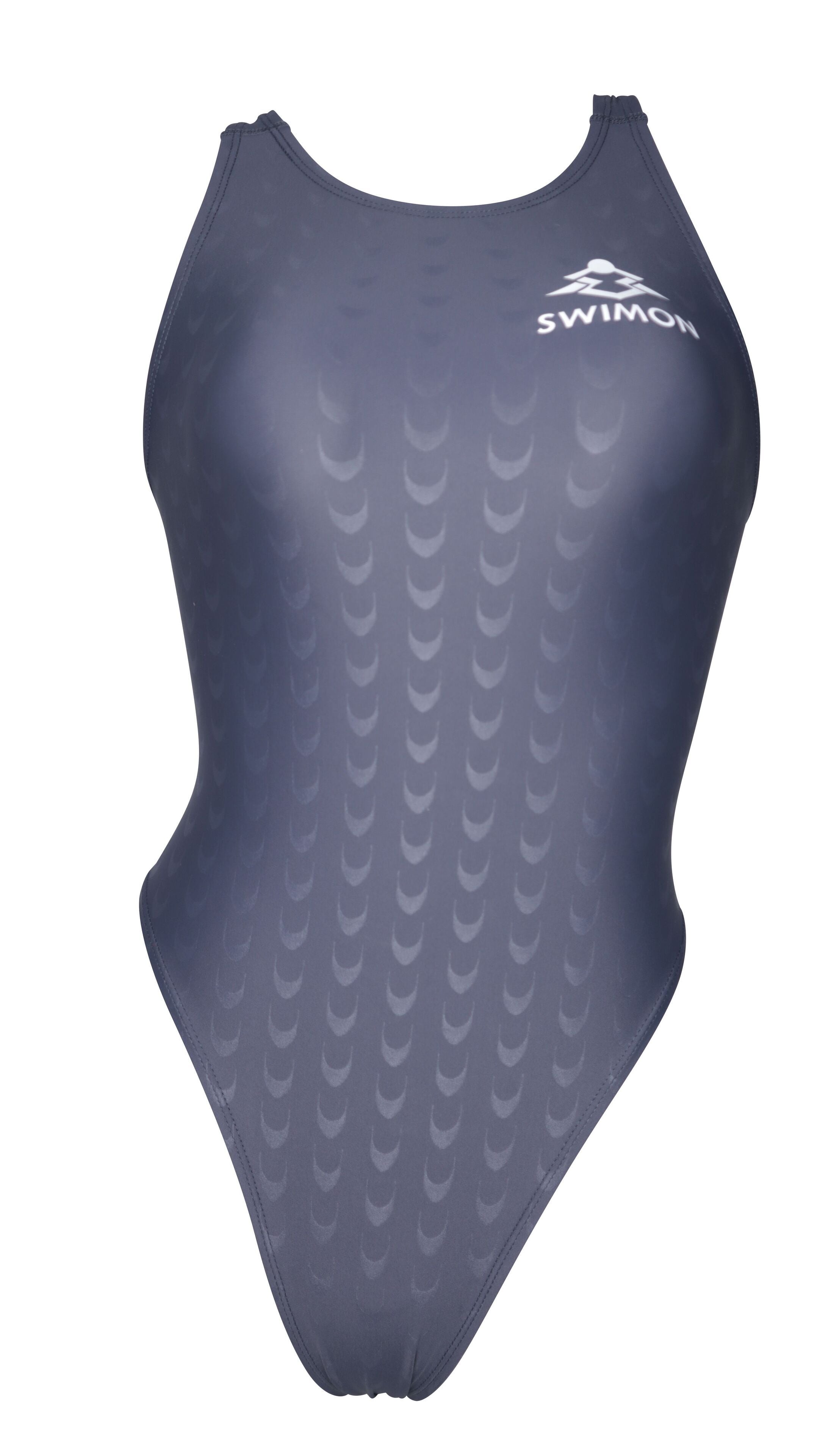 SWIMHXBY 競泳水着 レディース ガールズ 280 グレー ハイレグ S-9XL