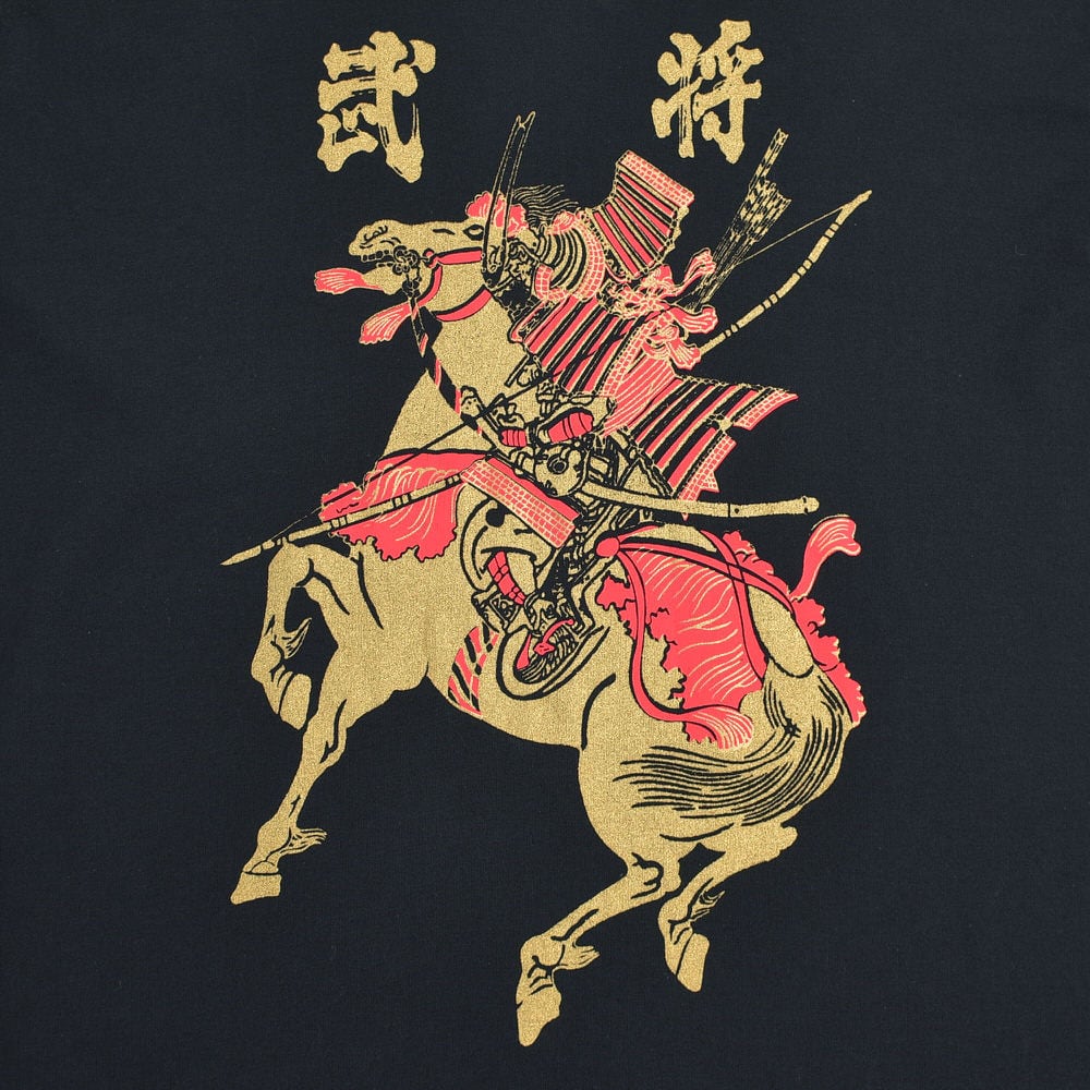 90s 日本製 ICHI BAN サムライ 武将 侍 騎馬 デザイン 和柄 プリントT