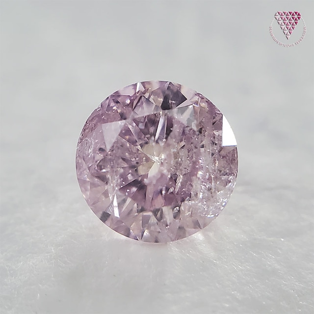 0.375 ct Fancy Light Purple Pink I2 CGL 天然 パープル ピンク ダイヤモンド ラウンド