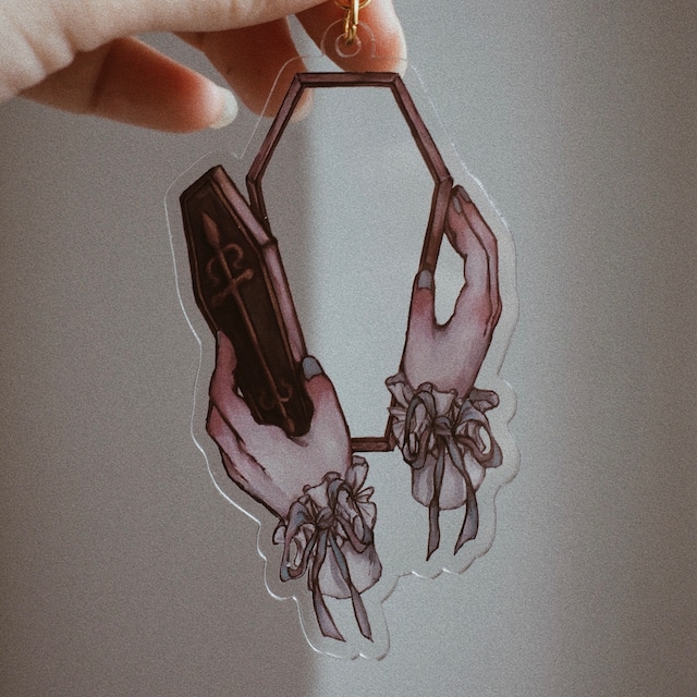 Coffin / Taxidermy specimen / Stackable acrylic key chains