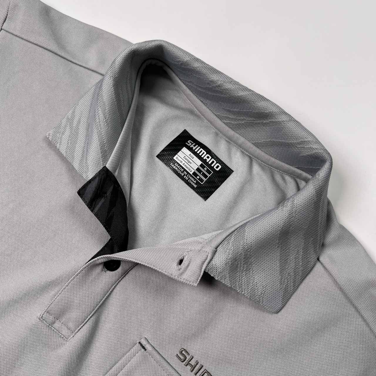 SHIMANO シマノ ポケット付き 半袖 ポロシャツ サイズ XL /グレー系/メンズ