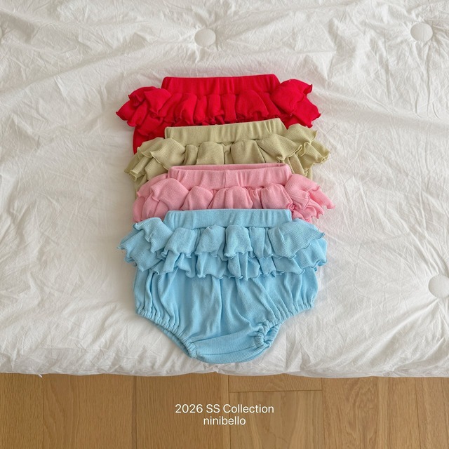 【6/18〆予約】<ninibello> bebe Pepper frill bloomers