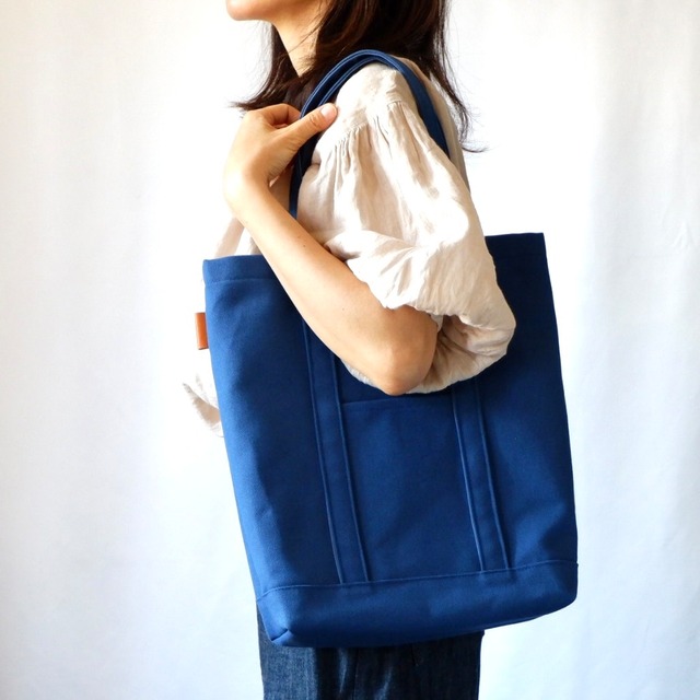 A4縦型トート<モスグリーン> 倉敷帆布 | myu.handwork