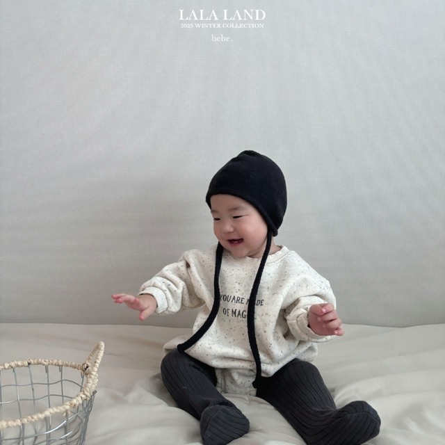 《予約》lala land ¨ bebe) magic brushed suit(oreo)