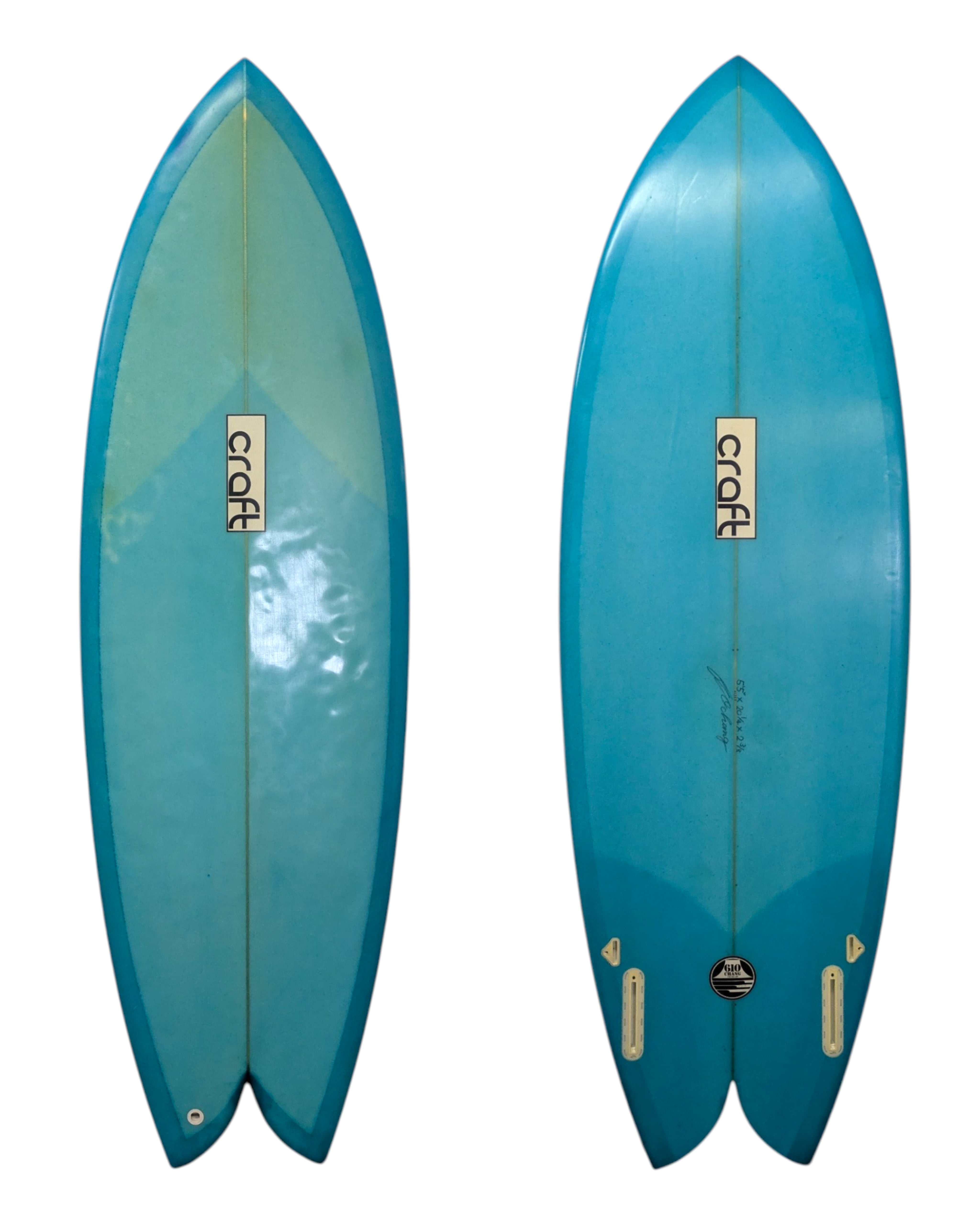 ハンドメイドサーフボード(フィン付)　Logjam chubby7’3-2 stradiy_al-clog94