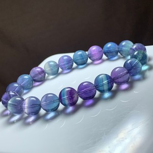 21.透明度高☆美グラデーションフローライト・ブレスレット