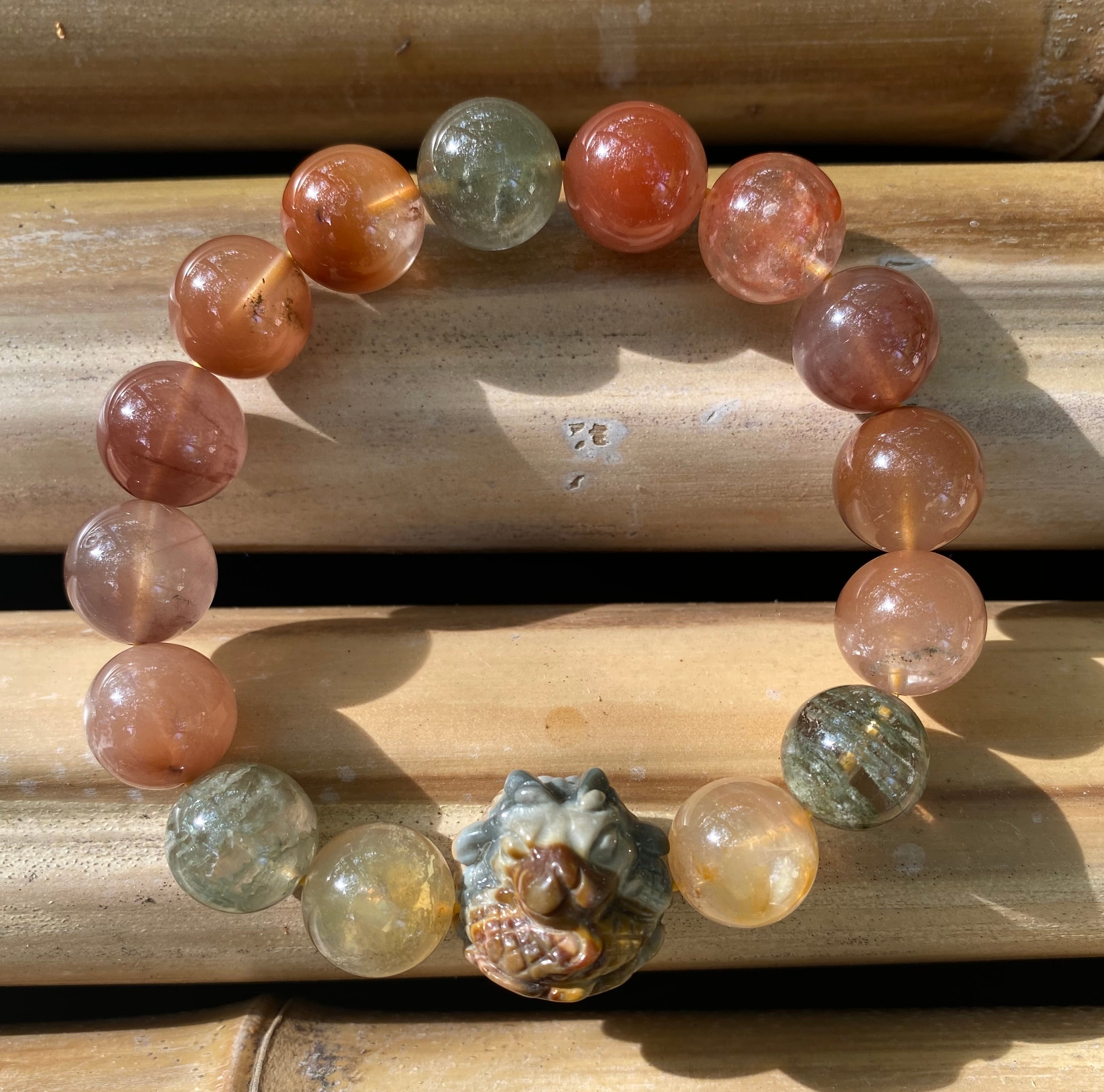 綺麗！福禄寿ルチルたん！ミックスルチル！どーんとくる！ No.070 Mixラビットヘアルチル（福禄寿） 龍頭ブレス | Le rouet (ルエ)