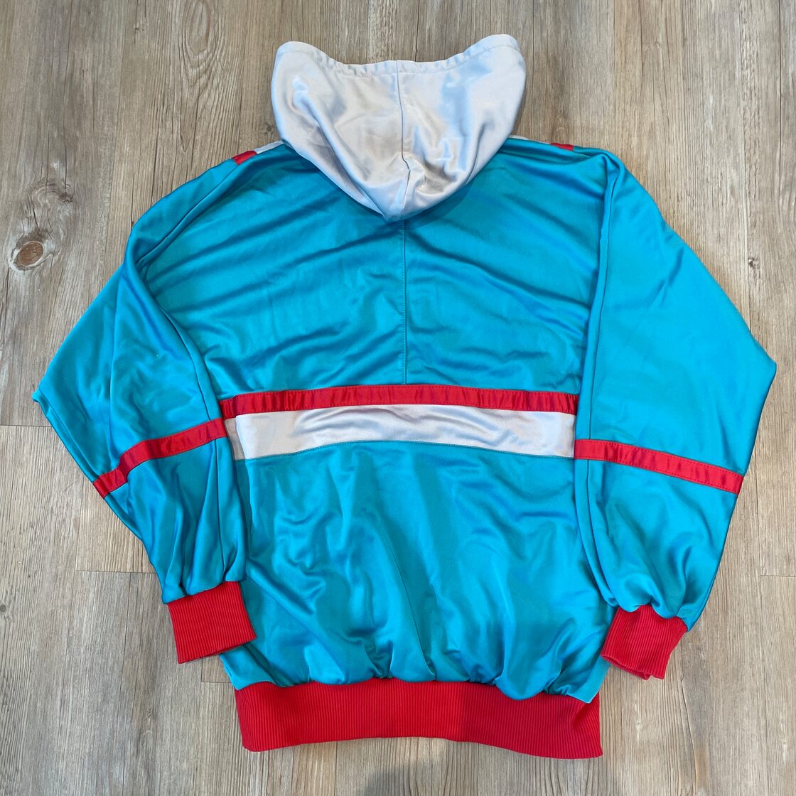 adidas ハーフジップパーカー ブルー×レッド メンズ XL | PAY ID