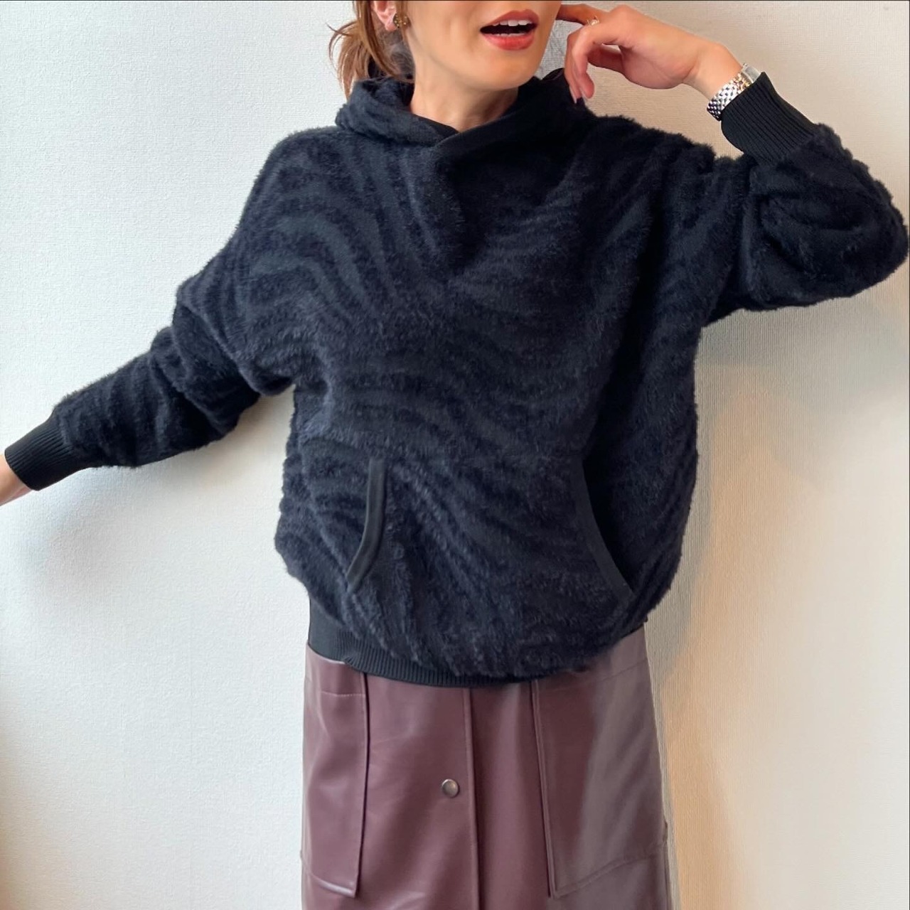 シーシークロス　C.C.CROSS　エコレザーフェイクラップマキシSK