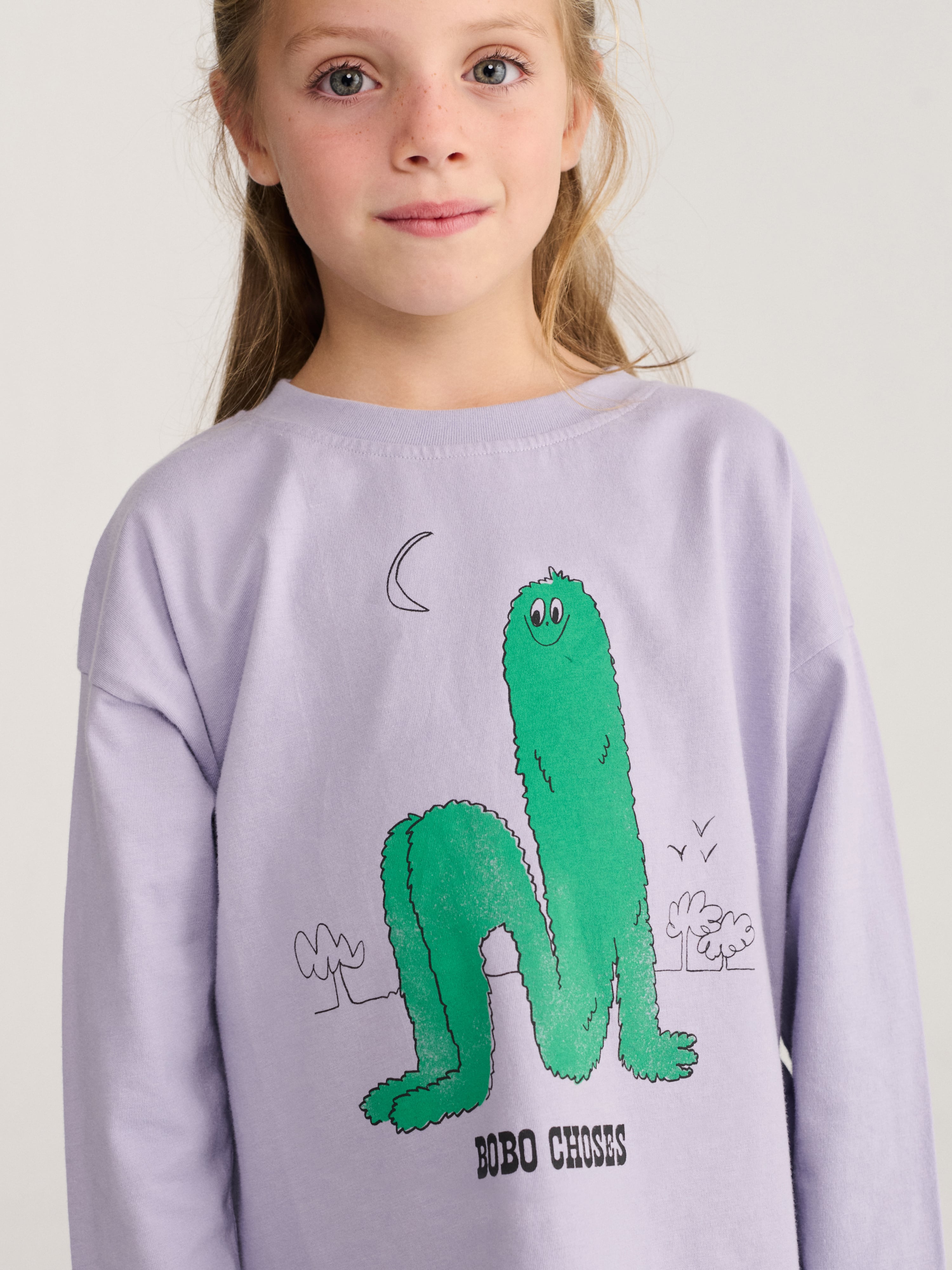 BOBO CHOSES 26AW 〉 Long Puff T-shirt / LAVENDER | 世界の子供服