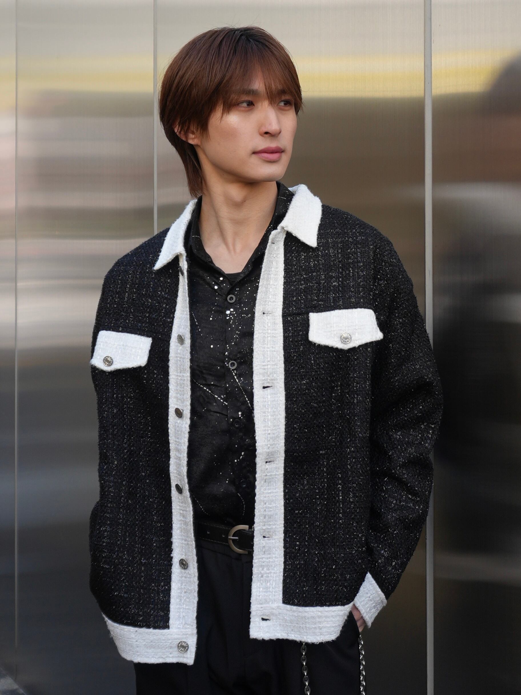 ALUDE SELECT】 mode tweed over jacket(2color) | 【ALUDE】韓国