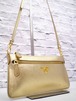 美品◆PRADA プラダ サフィアーノレザー 2way クロスボディ ミニ ショルダー バッグ ポシェット 金◆ ポーチとしても使用可能のレアモデル