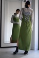 ROOM211 / Pleats knit Dress (light green)