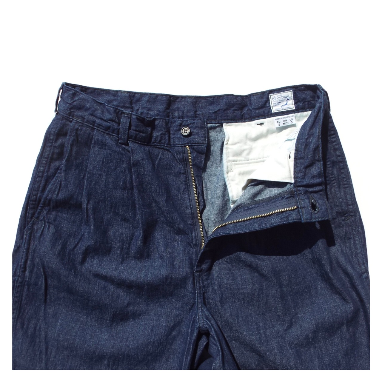 orSlow】Two Tuck Denim Wide Trouser (One Wash) | ファー orSlow】Two Tuck Denim Wide Trouser (One Wash) | ファー