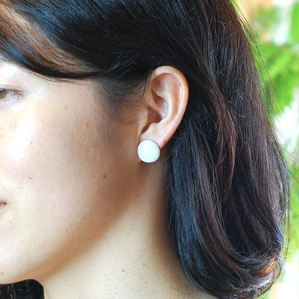しろふさ ピアス/イヤリング