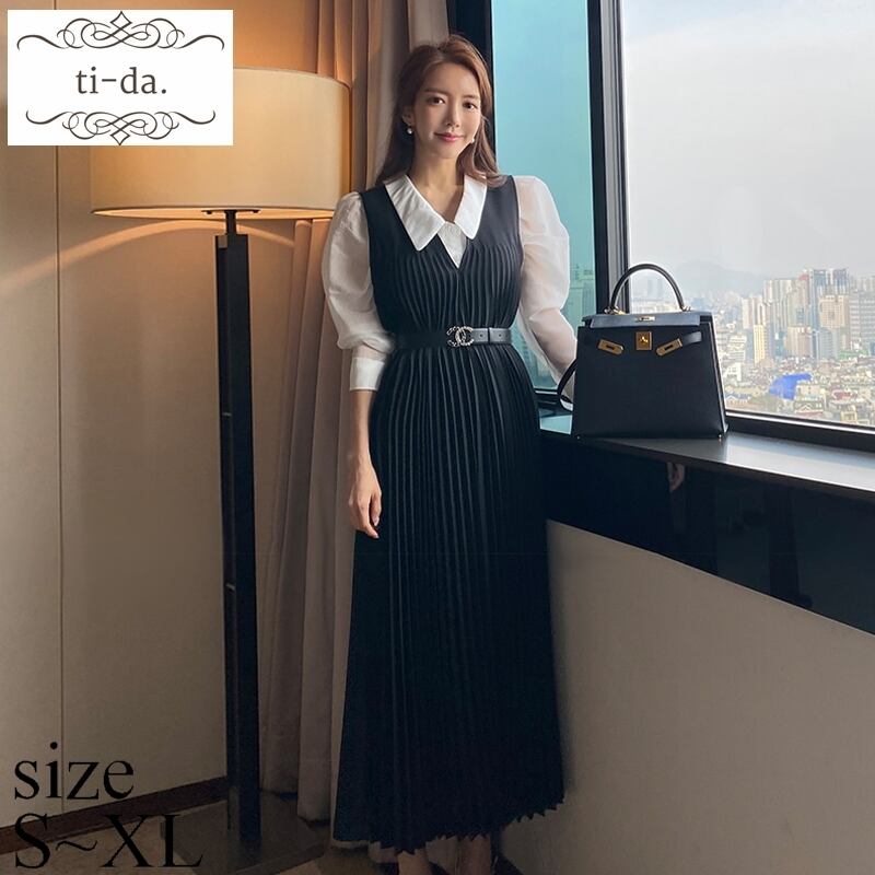 No 1 韓国ワンピース フェミニンワンピース 大人可愛いワンピース フレアワンピース セットアップワンピース Ti Da 韓国ワンピース 専門店