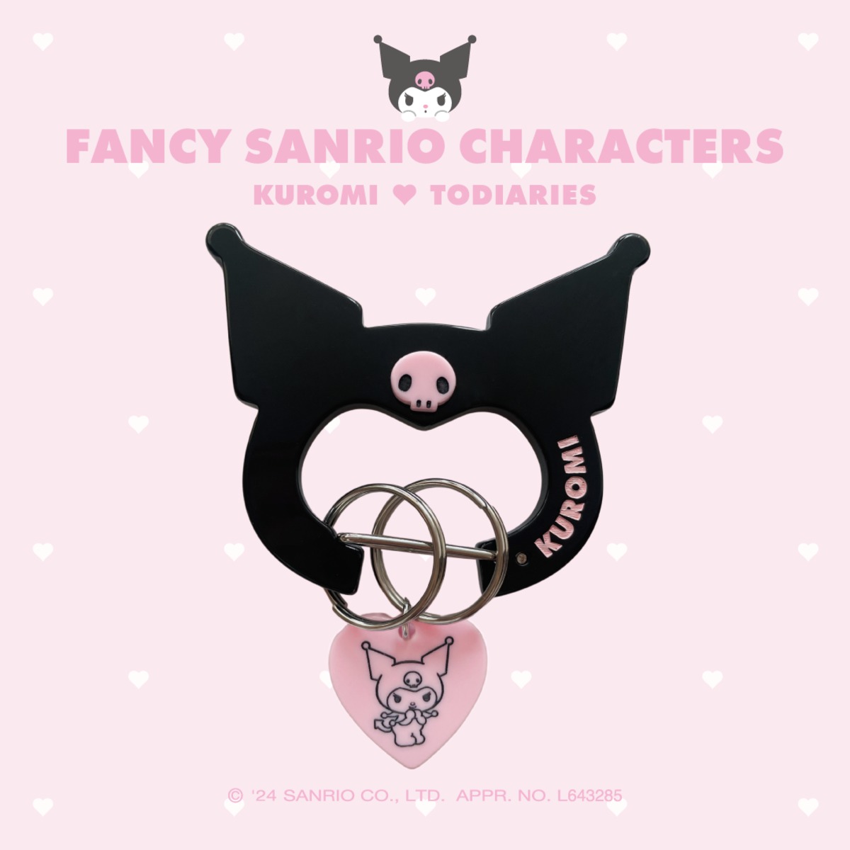 TODIARIES サンリオ カラビナ クロミ TODIARIES × FANCY SANRIO CHARACTERS・KUROMI カラビナ / BLACK